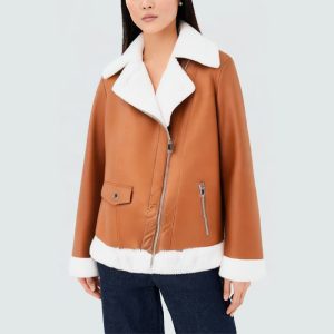 windproof-plush-lapel-womens-leather-jacket