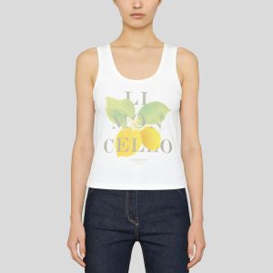 Printed cotton casual vest