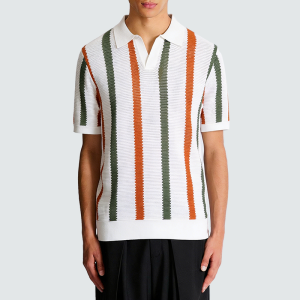 Breathable Men's Knitted Polo Shirt