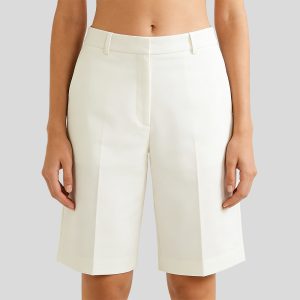 Simple solid color zipper casual shorts